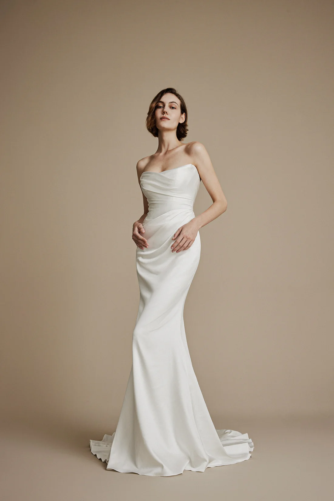 Cypress - You&I Bridal Cypress sculptural satin wedding gown