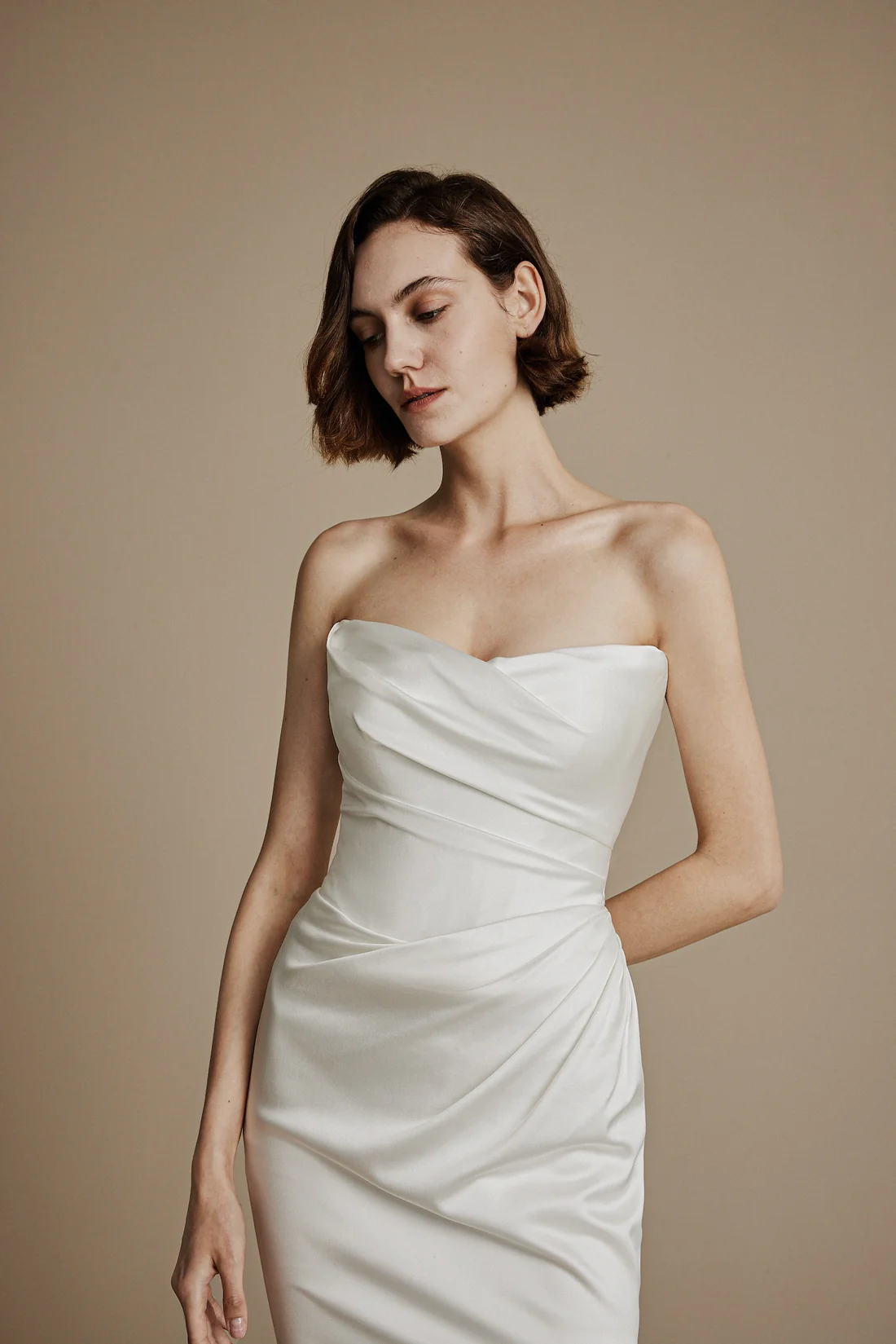 Cypress - You&I Bridal Cypress sculptural satin wedding gown