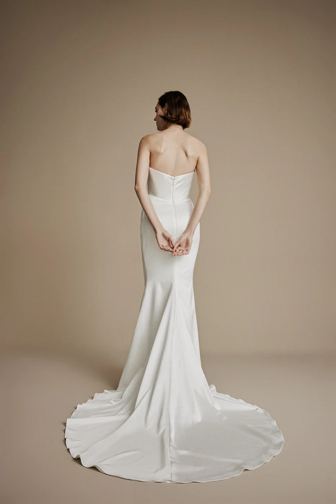 Cypress - You&I Bridal Cypress sculptural satin wedding gown